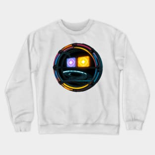 blacky colored Artificial face Crewneck Sweatshirt